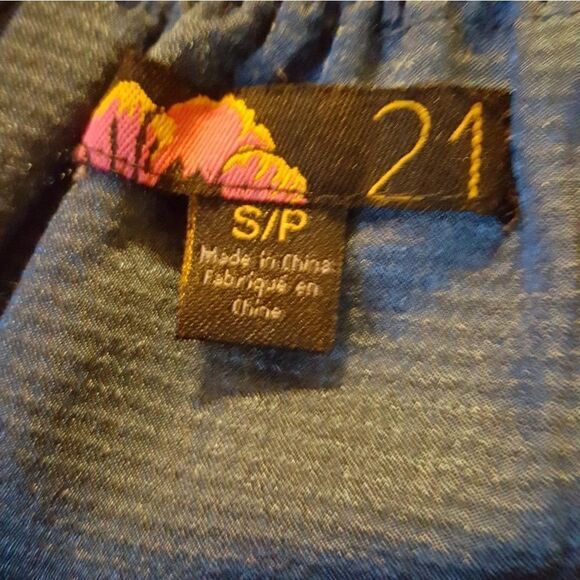 Forever21 Sz S Strapless Blue Mini Dress Sweetheart Bodice - Picture 3 of 3